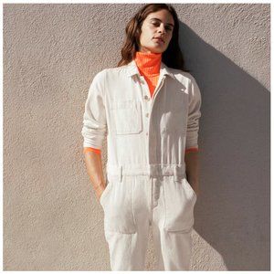 Everlane Bone Denim Coveralls